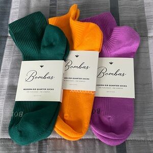 Bombas Modern Rib Quarter Socks 3-pack size Medium